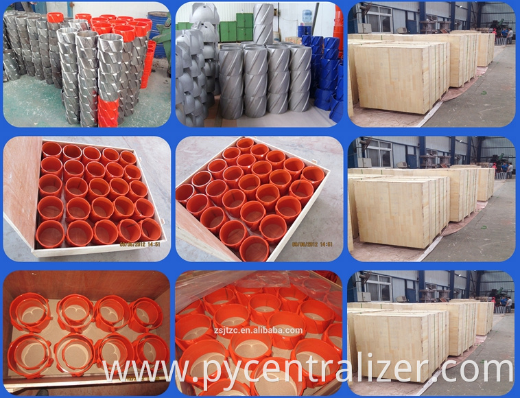 Puyang zhongshi API Certificated Carbon Steel Centralizer Spiral Vane Rigid Centralizer Casing Roller